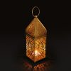 Arabian Pattern Metal Lantern in antique gold