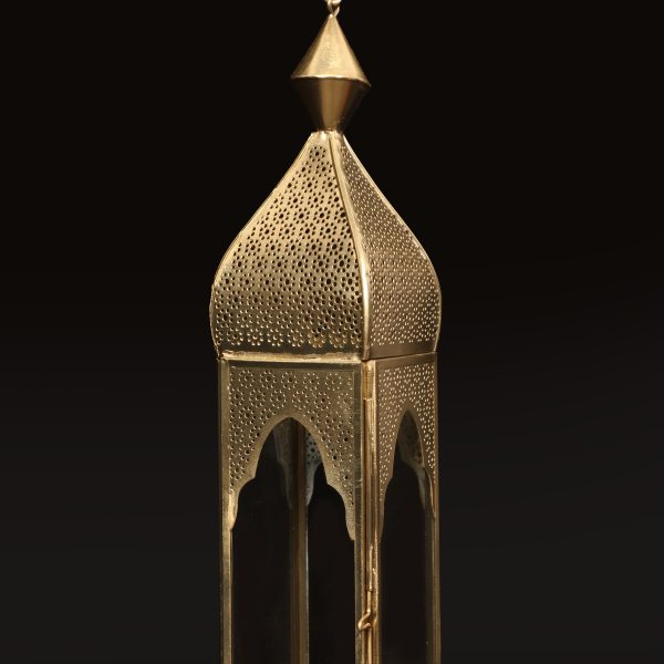 Arabian Tower Metal Lantern Light in antique gold - GL-4440B-BR