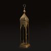 Arabian Tower Metal Lantern Light in antique gold - GL-4440B-BR