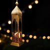 Arabian Tower Metal Lantern Light in antique gold - GL-4440B-BR