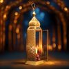 Jodhpur Hexilgree lantern Light in Antique Gold (8)