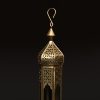 Tejo Tower Metal Lantern light in antique gold GL-4168B-BR