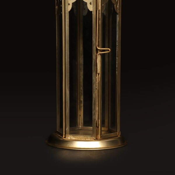 Tejo Tower Metal Lantern light in antique gold GL-4168B-BR