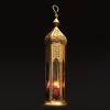 Tejo Tower Metal Lantern light in antique gold GL-4168B-BR