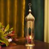 Tejo Tower Metal Lantern light in antique gold GL-4168B-BR