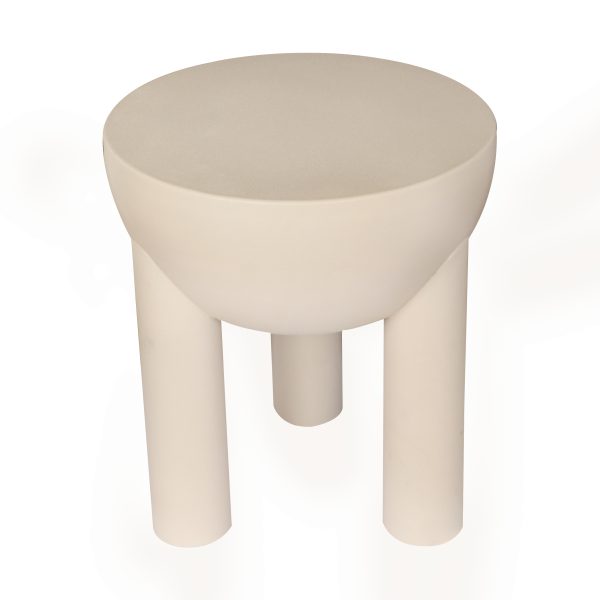 Atom Concrete Metal End Table-cum-Stool