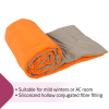 comforter - orange grey